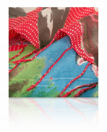 Палантин Женский S40-BIG.FL/RED.EMER